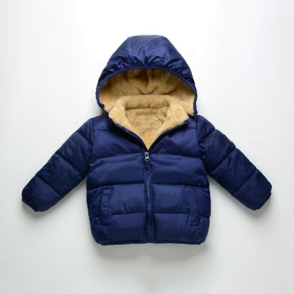 Manteau d'hiver coloré en polaire style doudoune pour garçon