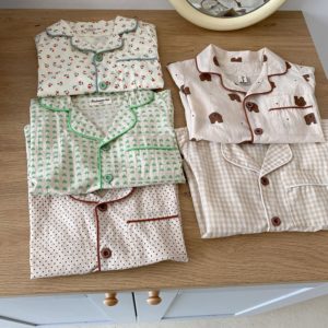 Adorable ensemble pyjama d'été en coton avec imprimé pour garçon