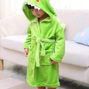 Peignoir à capuche dinosaure pour garçons
