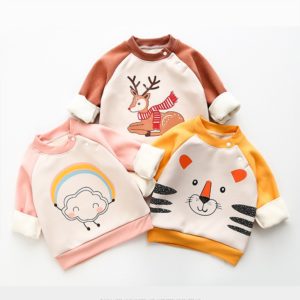 Pull en coton avec animaux adorables pour petits garçons