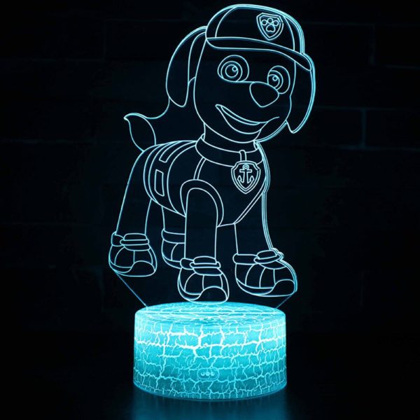 Lampe de chevet LED 3D Pat' Patrouille