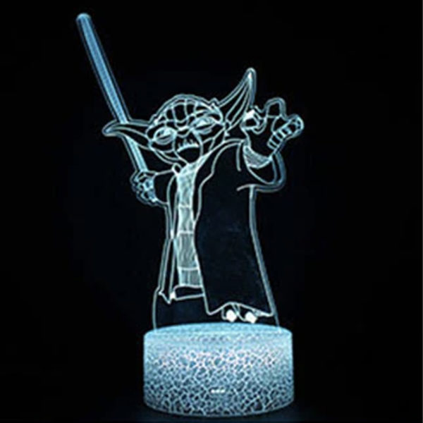 Lampe de chevet 3D maître Yoda