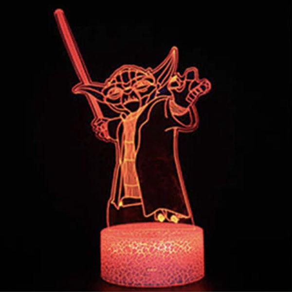Lampe de chevet 3D maître Yoda
