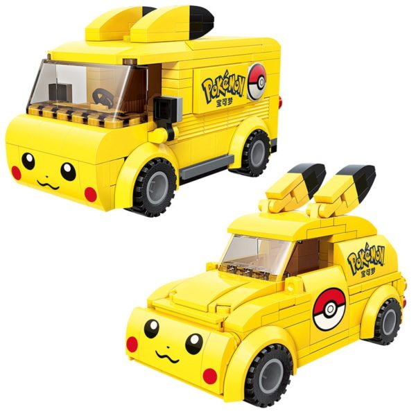 Voiture et camion Pikachu à construire