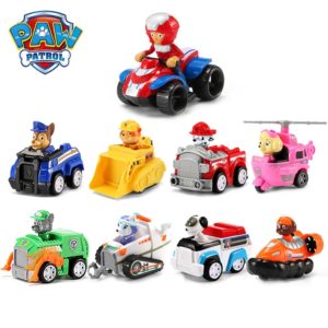Figurines Pat'Patrouille dans leurs véhicules