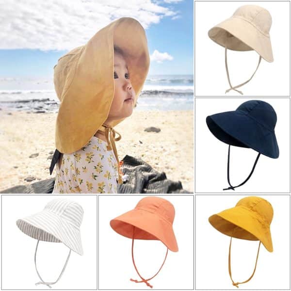 Chapeau de soleil à grand bord pour enfant