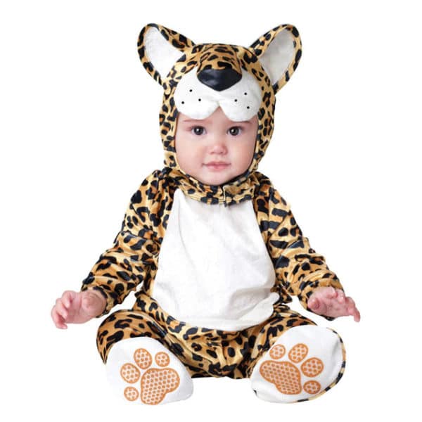 Barboteuse déguisement léopard pour bébé