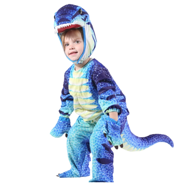 Costume de dinosaure bleu pour enfants