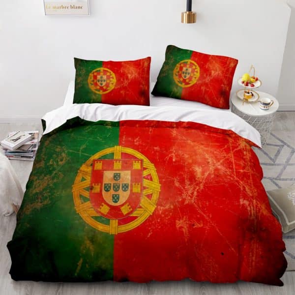Parure de lit avec drapeau du Portugal