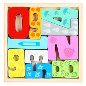 Puzzle 3D en bois coloré pour enfants aux motifs de chiffres