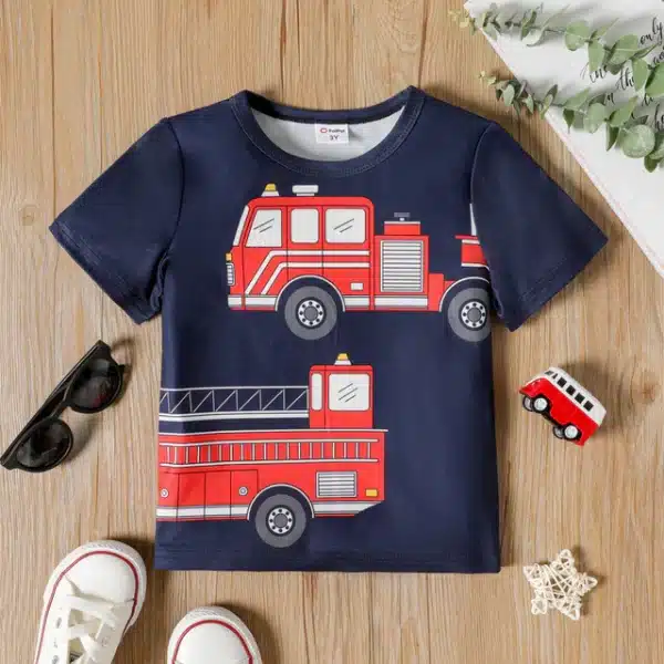 T SHIRT ENFANT CAMION POMPIER T SHIRT ENFANT CAMION POMPIER