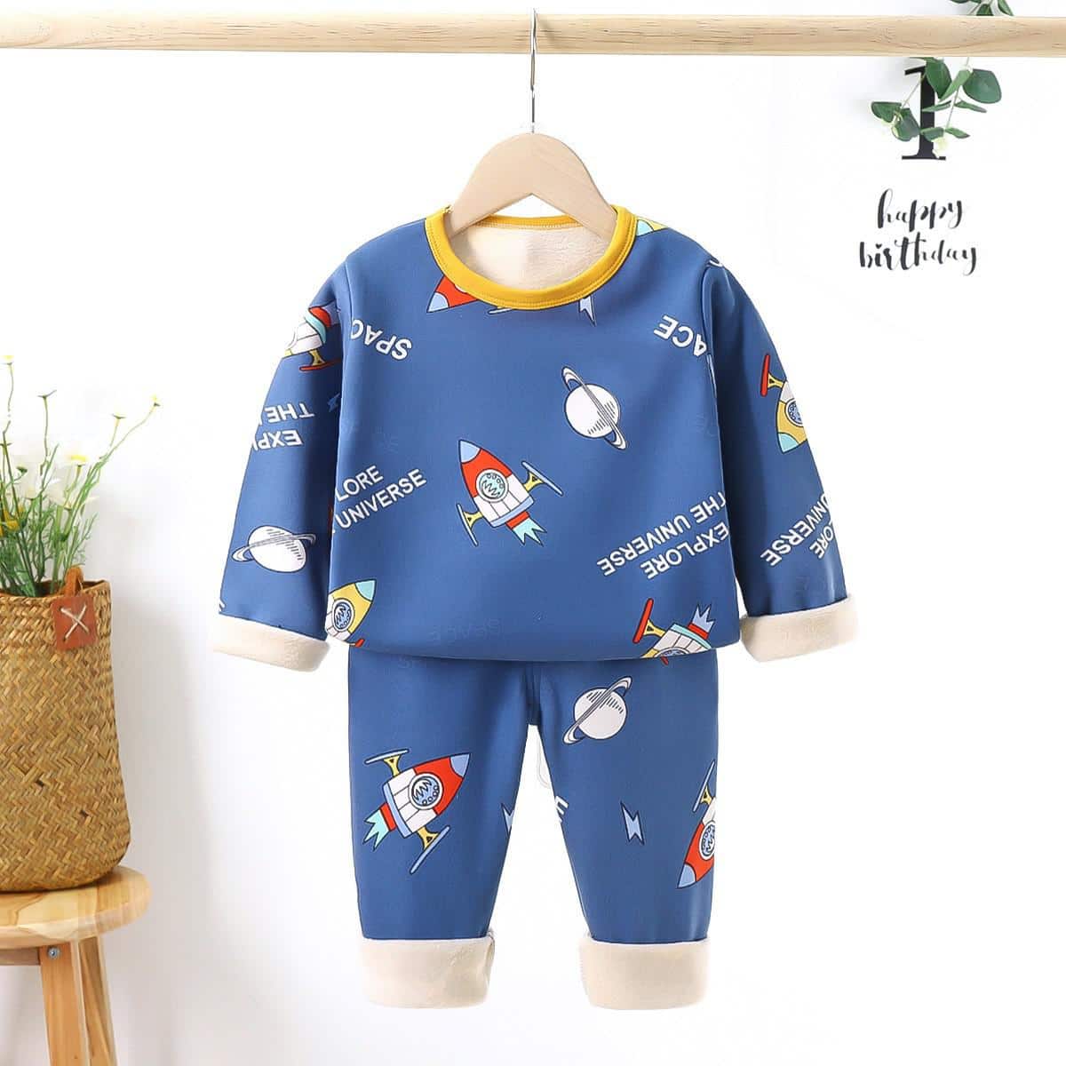 Pyjama Chaud imprimé fusée pour petit garçon