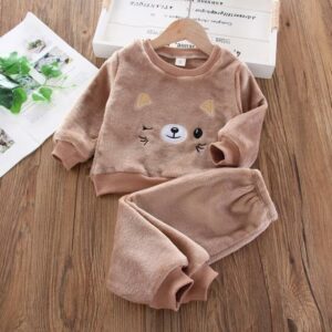 pyjama petit ours chaud marron clair image 18