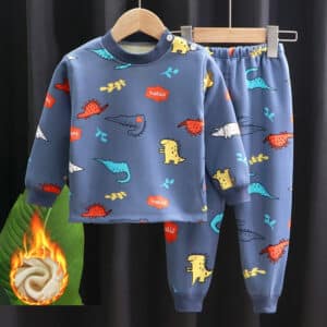 Pyjama enfant chaud motif dinosaure