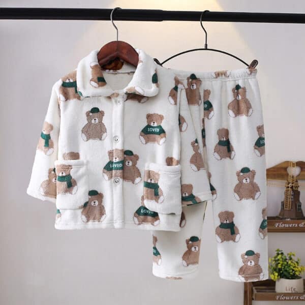 Pyjama enfant chaud et mignon motif Petit Ours