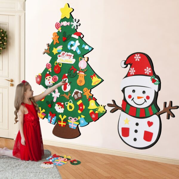 Arbre de Noël en Feutre Montessori à décorer