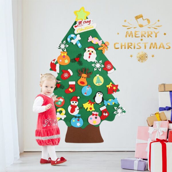 Arbre de Noël en Feutre Montessori à décorer