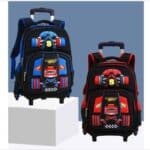Cartable à roulettes lumineuses formule1