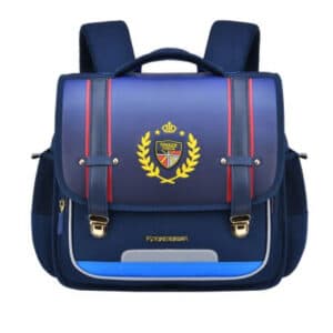 Cartable garçon prestigieux bleu foncé, présenté sur fond blanc
