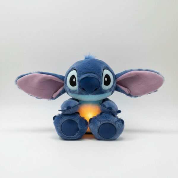 Peluche Stitch sur fond gris