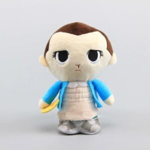 Peluche Stranger Things pour garçons de Eleven, version kawaii, sur fond gris
