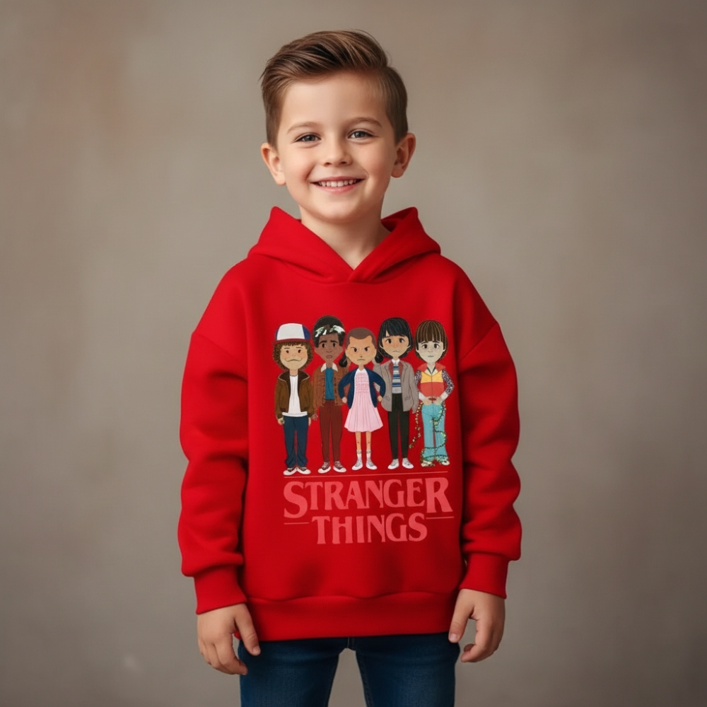 Sweat garçon Stranger Things style dessin animé – Image 2