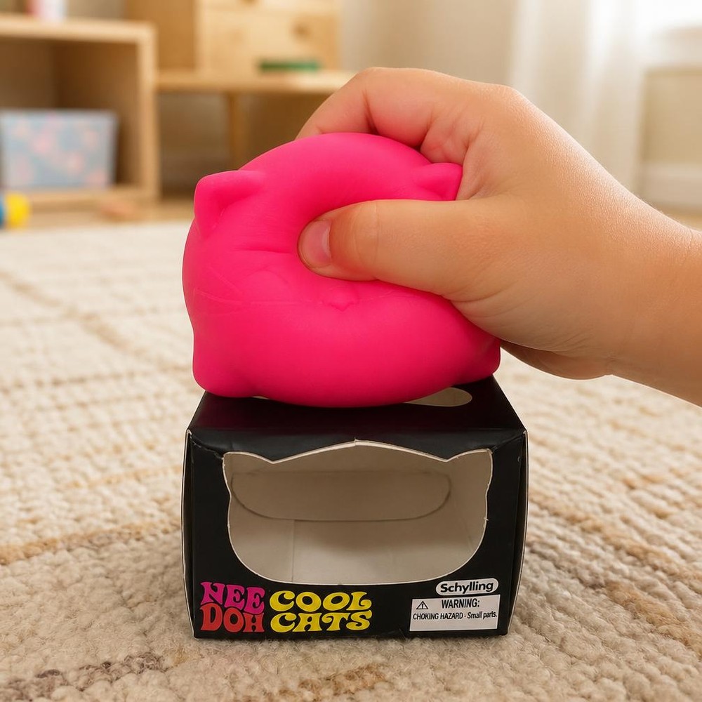 Jouet Squishy Needoh garçon anti-stress en chaton à presser – Image 2